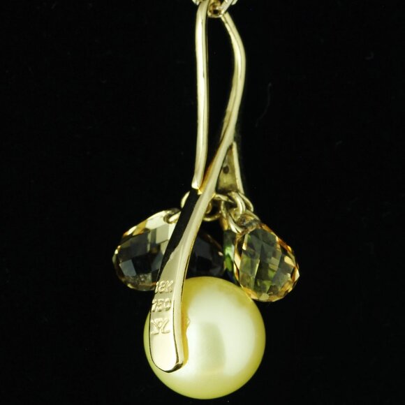 $4450 / NEW / Limited Edition 18K Gold Levian Pearl diamond Gemstone Necklace - Picture 5 of 5